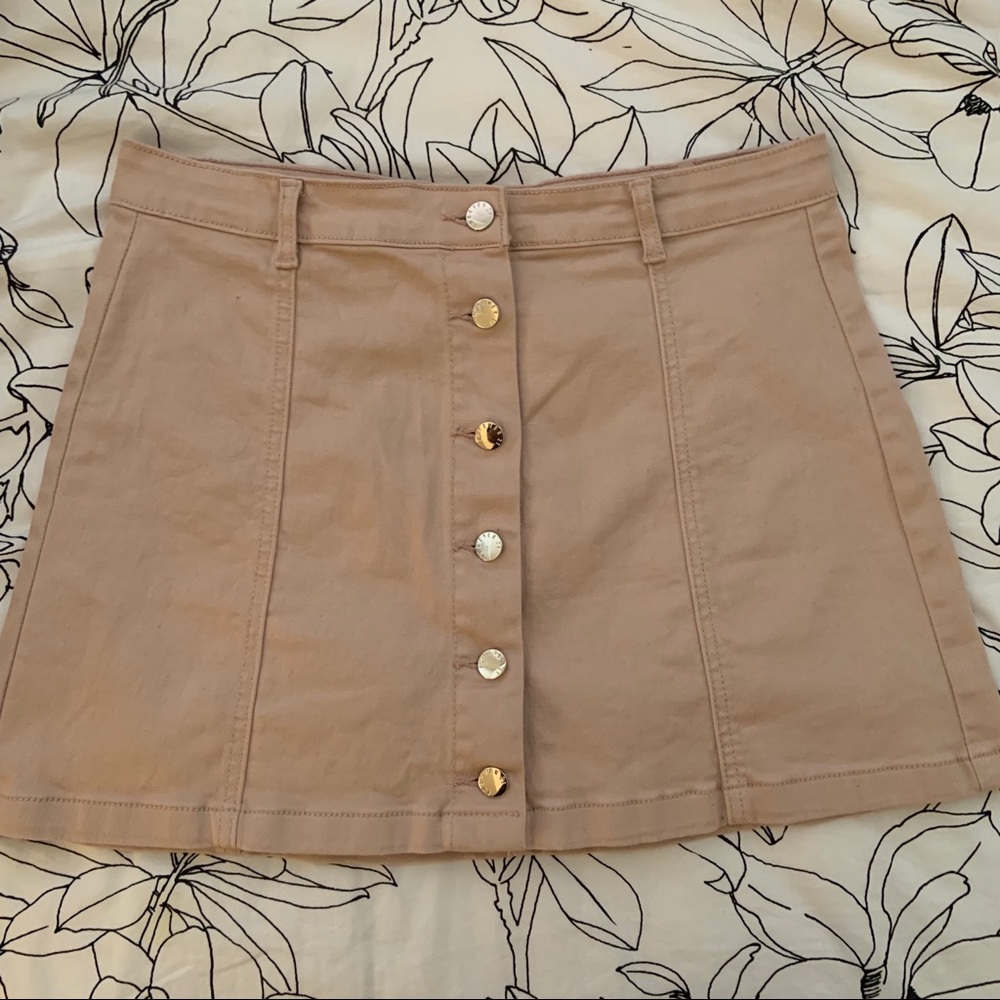 Pink Button Up Skirt